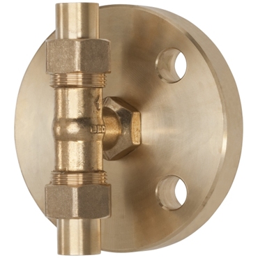 Tubular level gauge intermediate part fig. 586TU brass flange